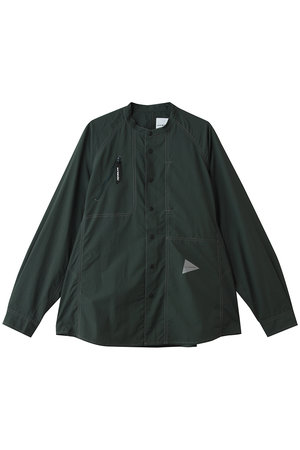 アンドワンダー/and wanderの【MEN】ストレッチ リップ バンド カラー シャツ(110400/110403)