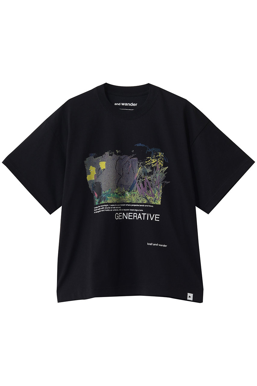 アンドワンダー/and wanderのkrell Color Tシャツ by MASAYOSHI SUZUKI(ブラック/5746184080)
