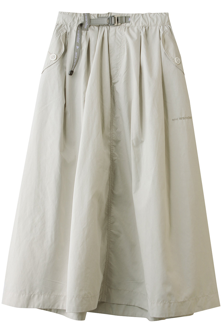 アンドワンダー/and wanderのオーバーサイズ カーゴ スカート(オフホワイト/5746982090)
