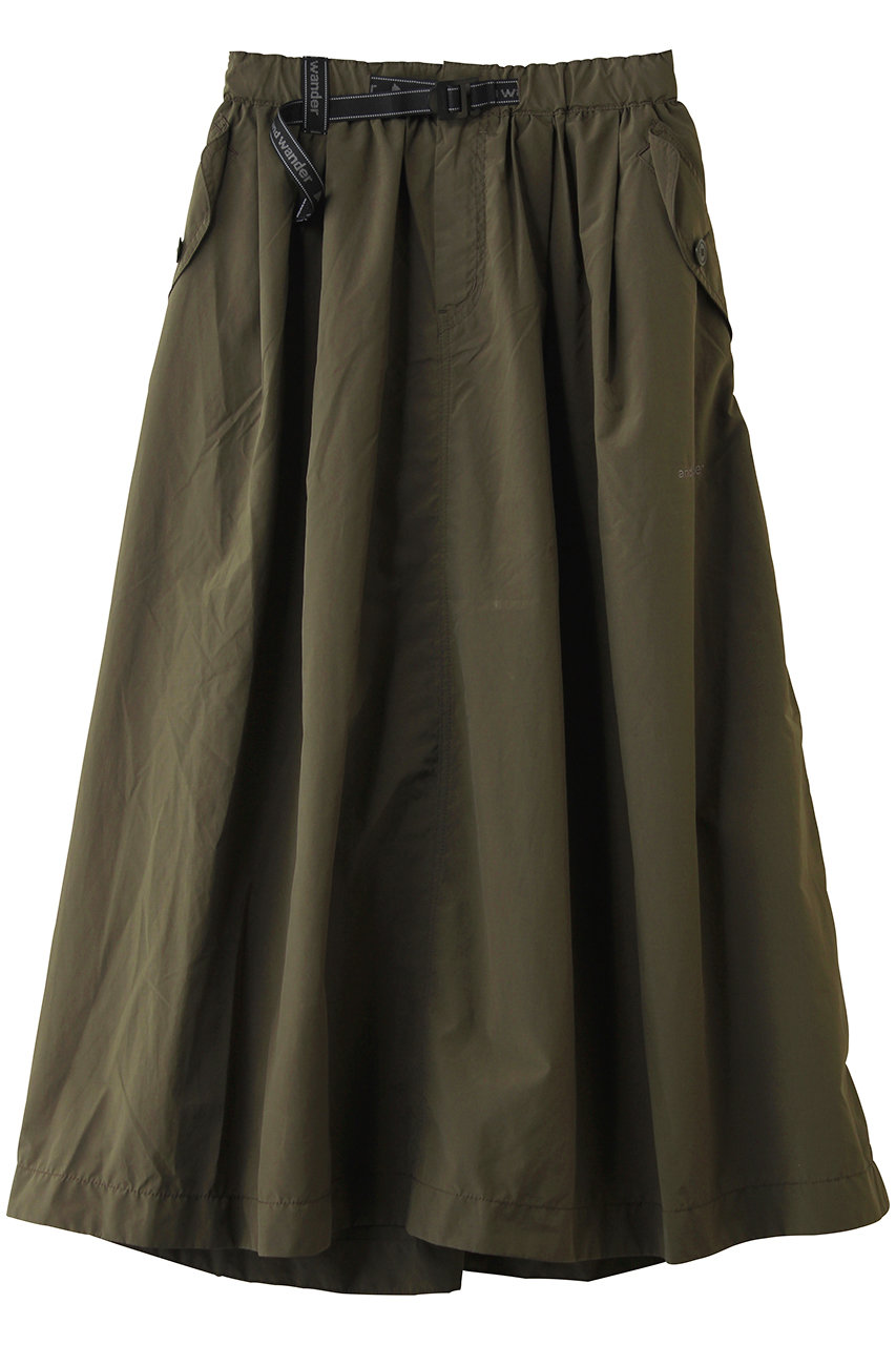 アンドワンダー/and wanderのオーバーサイズ カーゴ スカート(カーキ/5746982090)