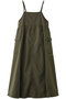 オーバーサイズ カーゴ ドレス アンドワンダー/and wander カーキ