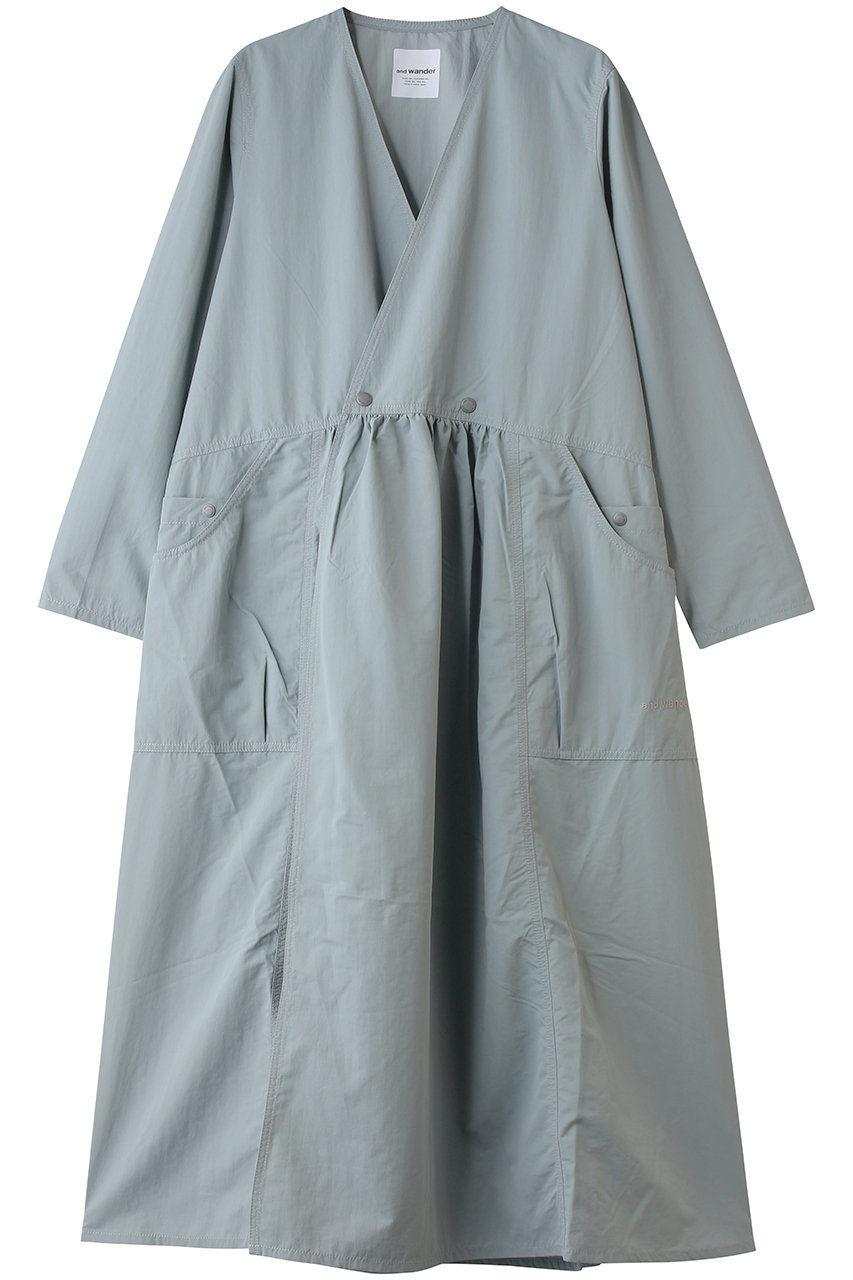 アンドワンダー/and wanderのcrinkled ナイロン カシュクール(ライトブルー/5746183097)