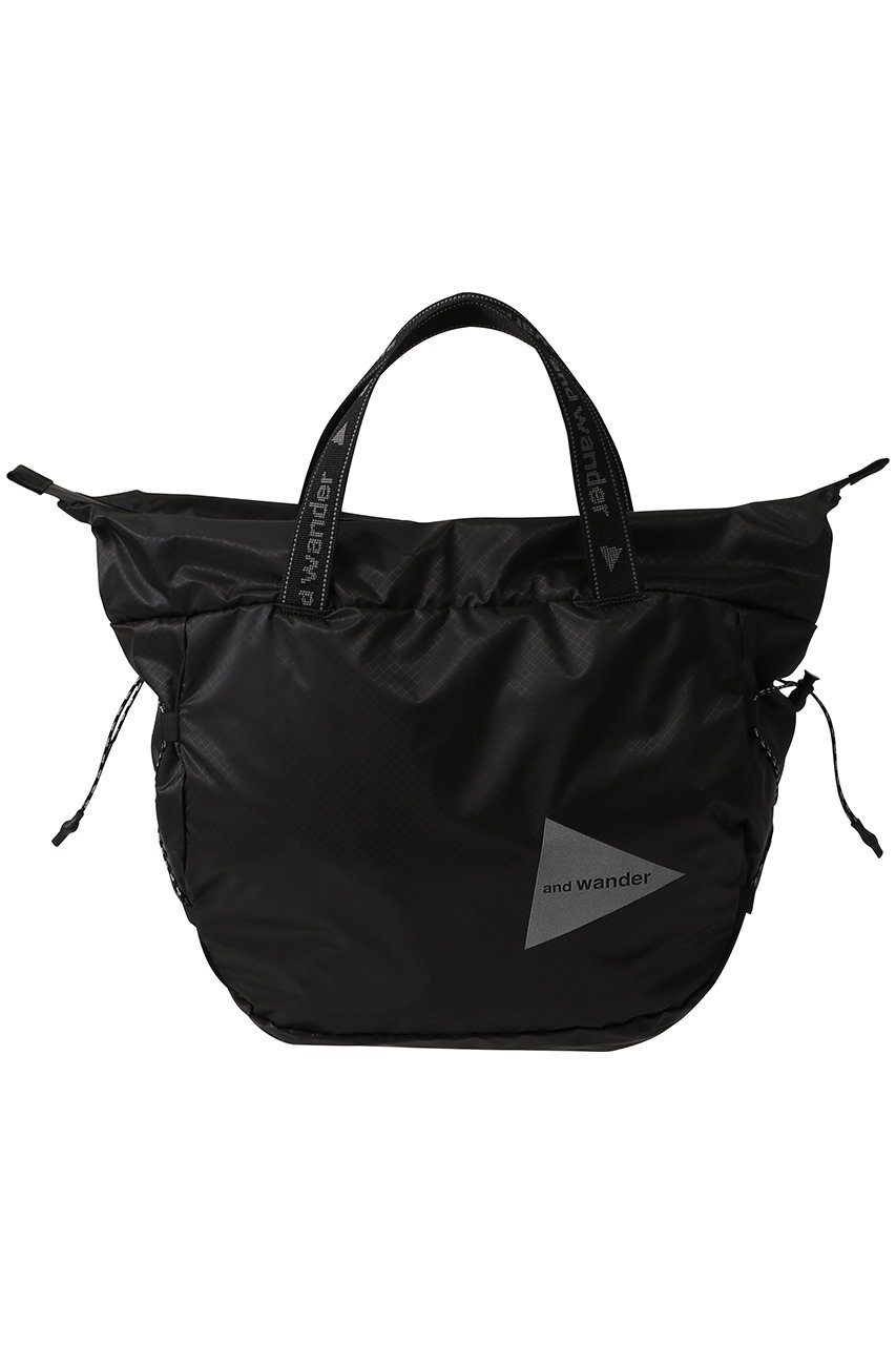 アンドワンダー/and wanderの【UNISEX】sil ミニ トートバッグ(ブラック/5746985134)
