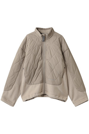 アンドワンダー/and wanderの【UNISEX】キルティング フリースジャケット