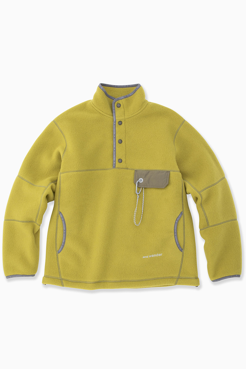アンドワンダー/and wanderの【UNISEX】wool fleece pullover(yellow/5742281348)