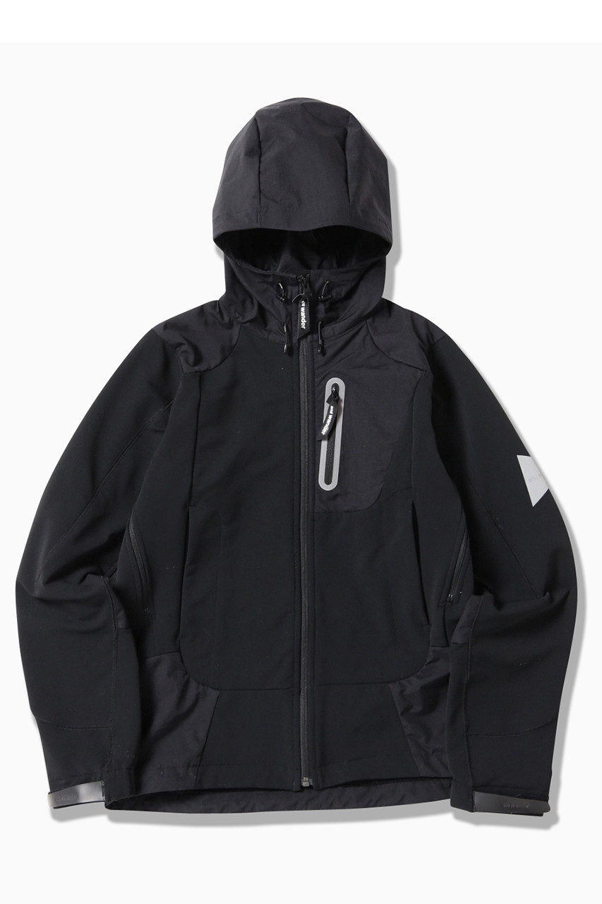 アンドワンダー/and wanderの【予約販売】【UNISEX】stretch shell jacket(ブラック/5742221303)