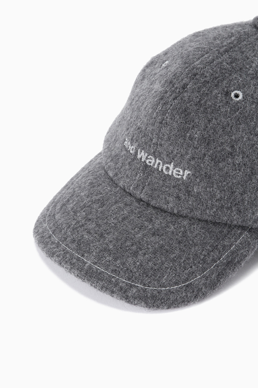 and wander(アンドワンダー)｜【予約販売】【UNISEX】wool melton cap/グレー の通販｜ELLESHOP・(エル・ショップ)