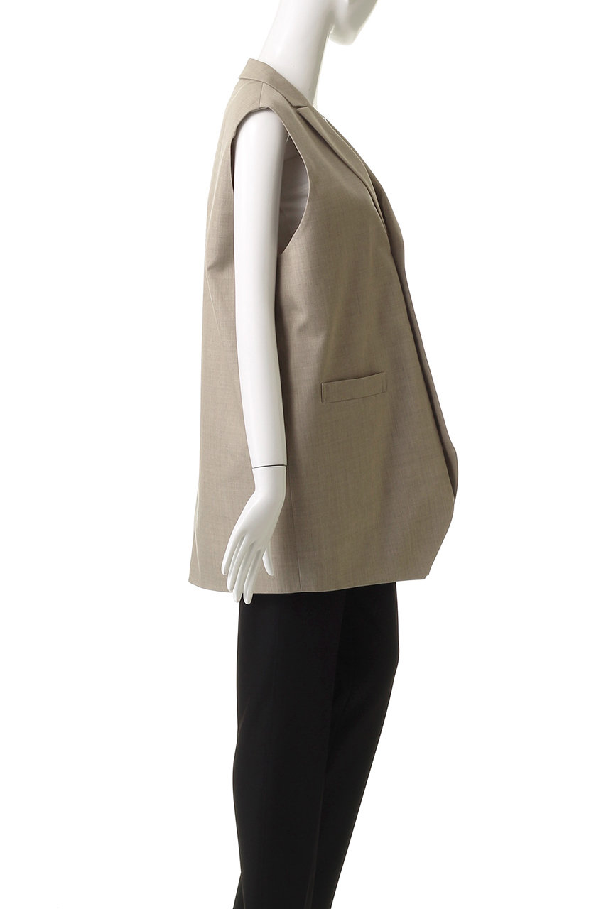 near.nippon(ニアー ニッポン)｜ウール テーラードジレ/ベージュ の