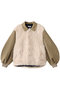 ファーナイロンブルゾン ニアー ニッポン/near.nippon ホワイト×ベージュ
