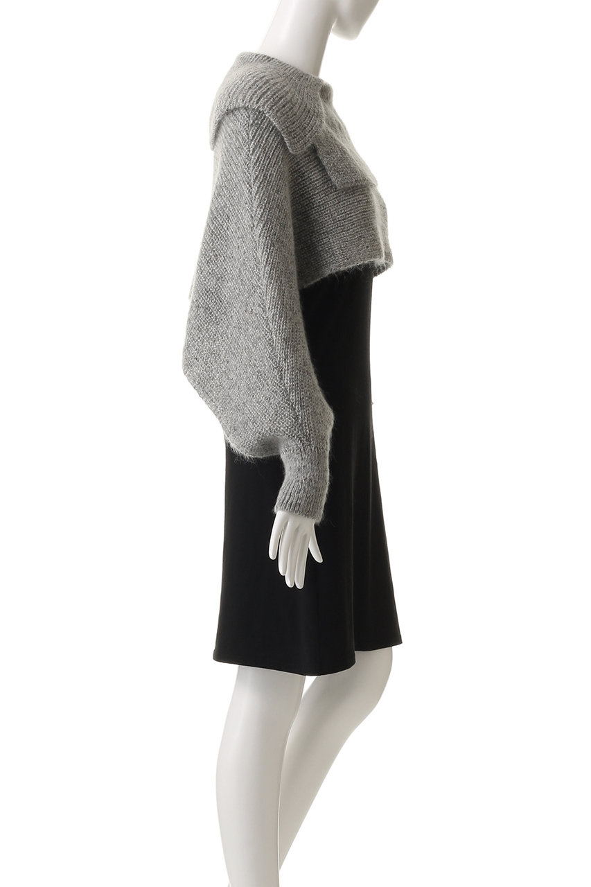 happy ラメミックス キッドモヘア スリーブマフラージレ near.nippon(ニアー ニッポン)｜ラメミックス キッドモヘア スリーブ