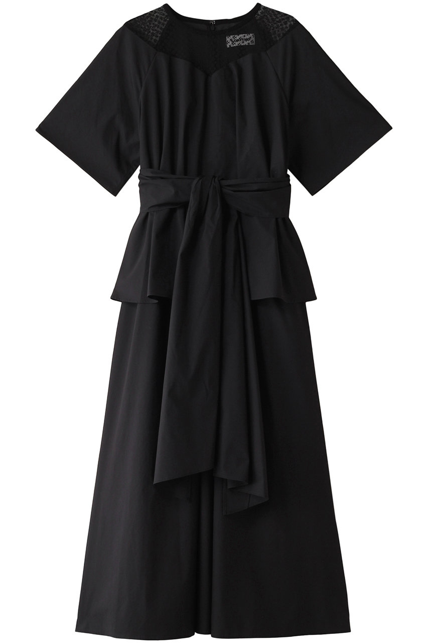 ロキト/LOKITHOのレースヨーク サッシュ ドレス(ブラック/1612-50101)