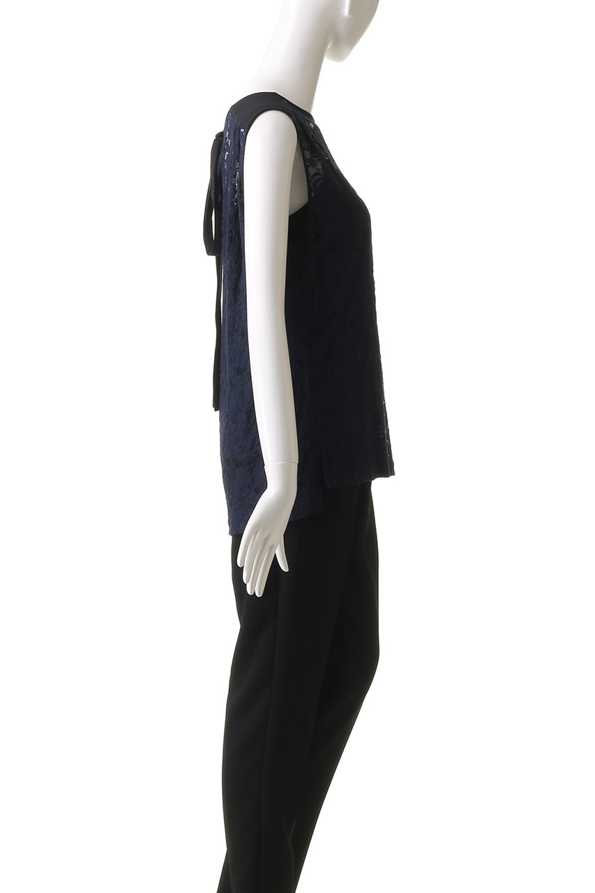 LOKITHO(ロキト)｜レース ノースリーブトップス/ネイビー の通販