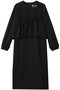 ナロー エンブロイダリー フィルド ドレス ロキト/LOKITHO ブラック×ブラック