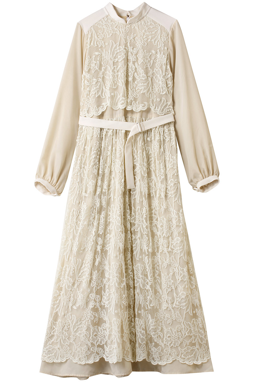 LOKITHO レイヤード レース ドレス (エクリュ, 1) ロキト ELLE SHOP