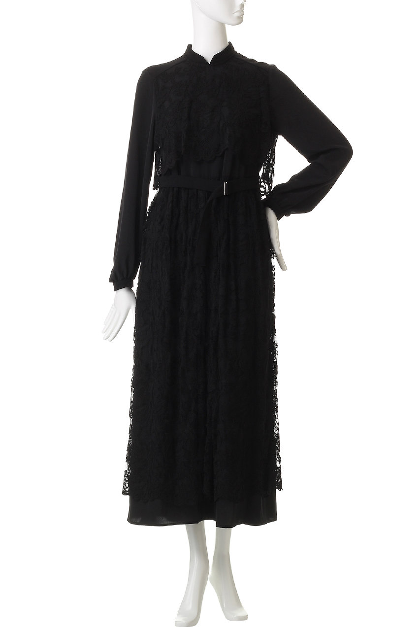 LOKITHO(ロキト)｜レイヤード レース ドレス/ブラック の通販