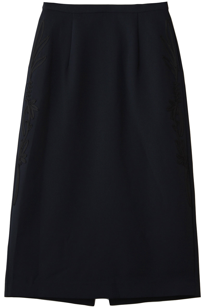 ロキト/LOKITHOのコード エンブロイダリー ストレート スカート(ネイビー/1734-30101)