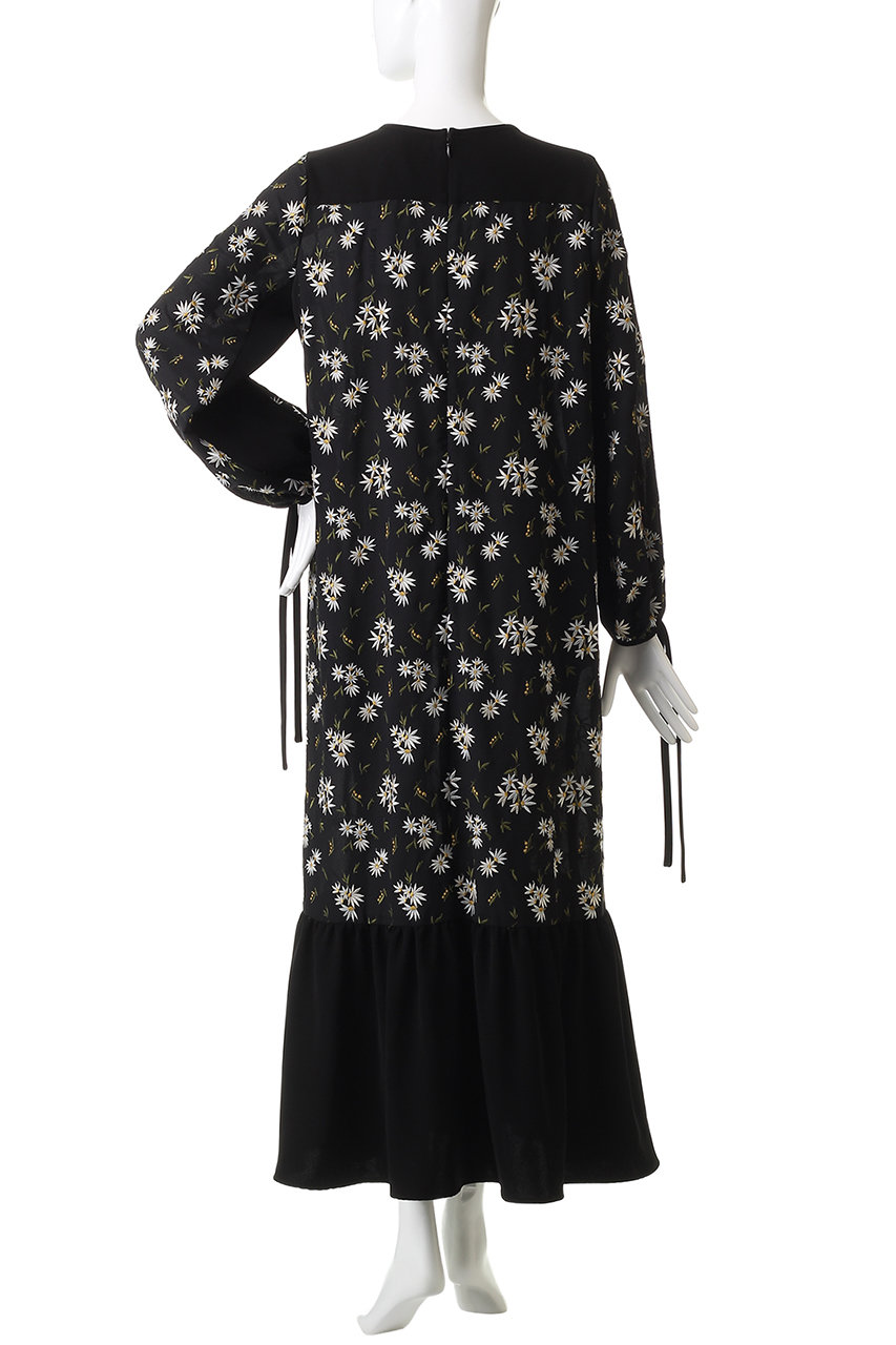 LOKITHO(ロキト)｜フラワー エンブロイダリー リボン ドレス/ホワイト