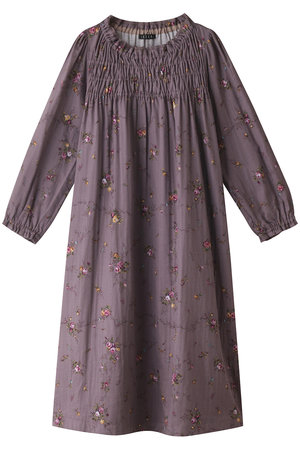 イクコ/IKUKOのダブルガーゼ花柄プリント シャーリングネグリジェ