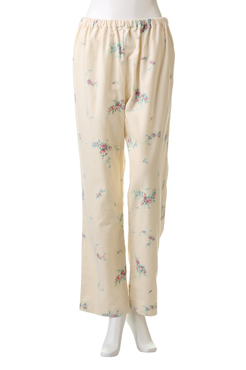 IKUKO(イクコ)｜シープボア&綾ネル花柄プリント パジャマ/ベージュ