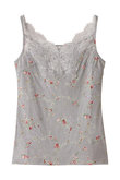 60接結花柄プリント　リバーレースキャミソール
