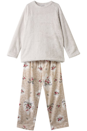 イクコ/IKUKOのボア＆綾ネル花柄プリントパジャマ