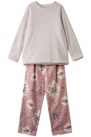 イクコ/IKUKOのボア＆綾ネル花柄プリントパジャマ