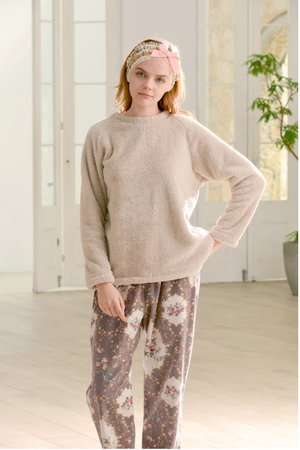 イクコ/IKUKOのボア＆綾ネル花柄プリントパジャマ