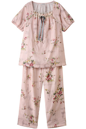 イクコ/IKUKOのダブルガーゼ花柄プリント半袖パジャマ(111000/111001)