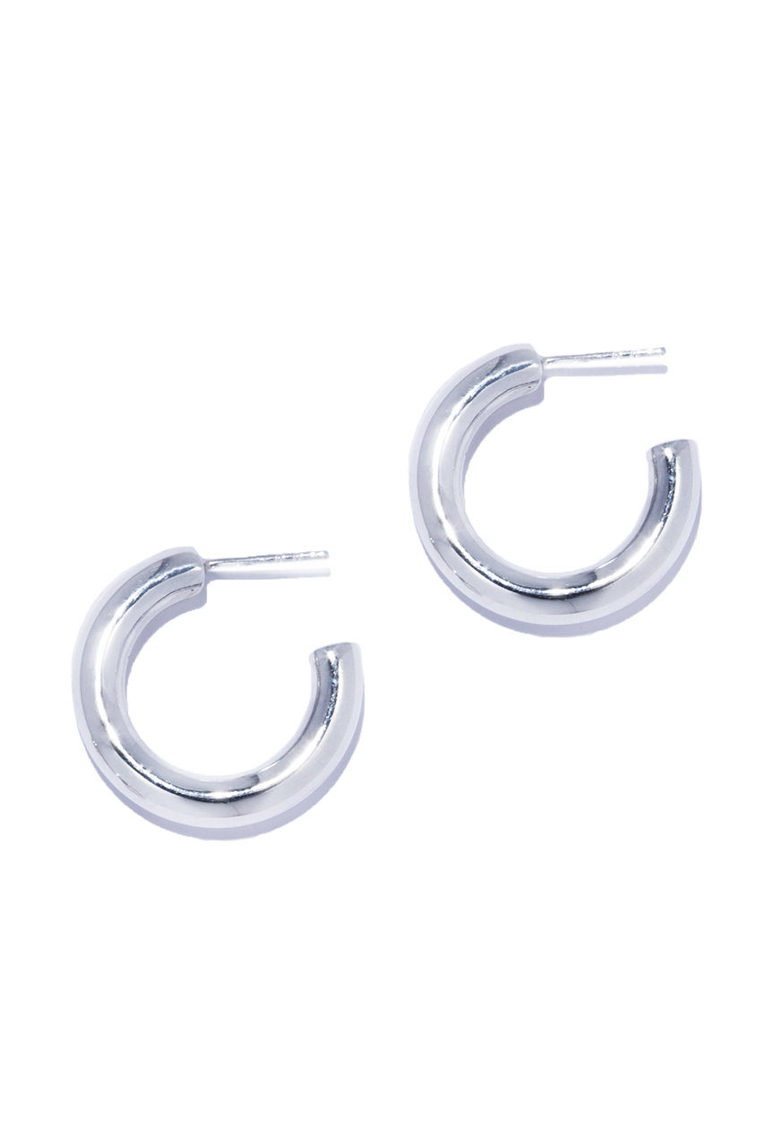 quip queint tube hoop ピアス (シルバー, F) クイップ クエイント ELLE SHOP