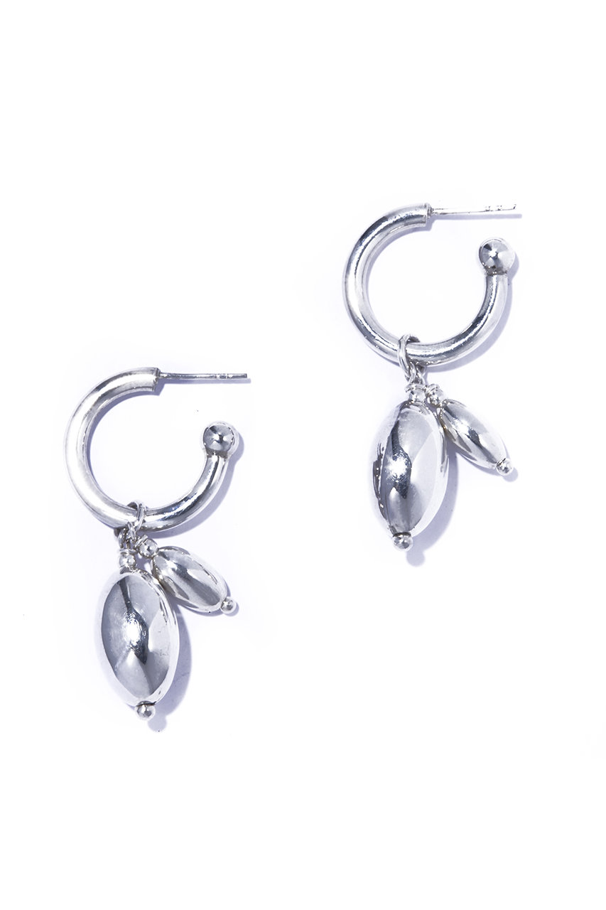 クイップ クエイント/quip queintのgerme duo hoop ピアス(シルバー/QU241)