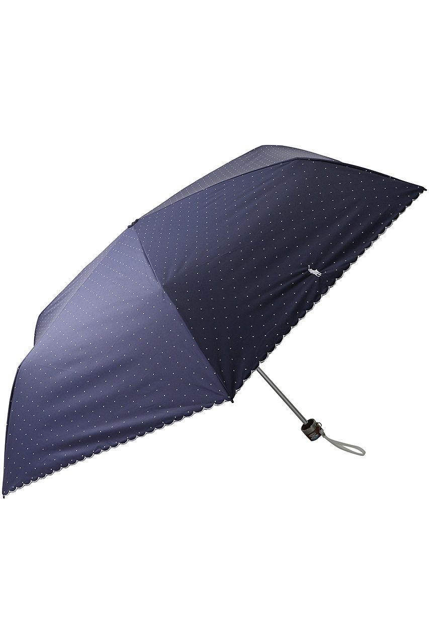晴雨兼用 ドットプリントスカラー刺繍ミニ傘