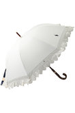 晴雨兼用エンブロイダリーフリルショート傘