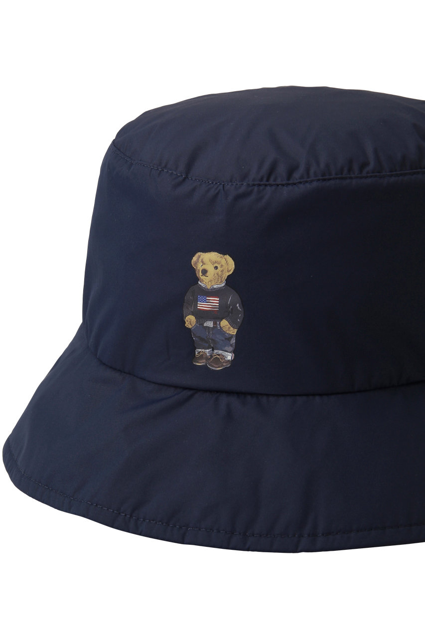 新品ポロラルフローレン　ポケッタブルレインハット ポロベア　ネイビー ポケッタブルハットベアプリント | POLO RALPH LAUREN WOMENS