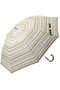 【晴雨兼用】折畳傘ボーダー柄 ポロ ラルフ ローレン(レイングッズ・アマガサ・ヒガサ)/POLO RALPH LAUREN(レイングッズ・雨傘・日傘) ベージュ