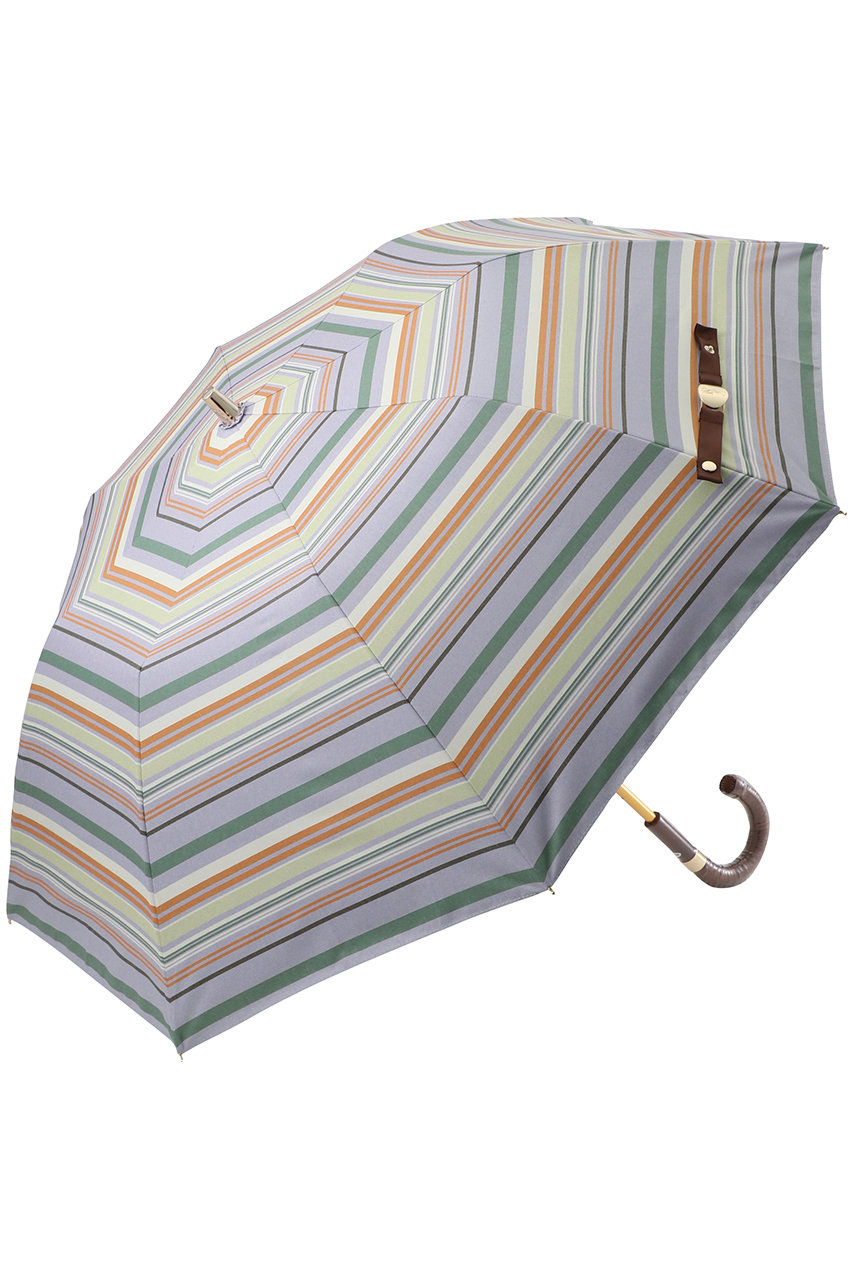 ポロ ラルフ ローレン(レイングッズ・アマガサ・ヒガサ)/POLO RALPH LAUREN(レイングッズ・雨傘・日傘)の【晴雨兼用】折畳傘ボーダー柄(ラベンダー/22-119-12338-51-81)
