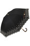 【晴雨兼用】折畳傘フローラル刺繍 ポロ ラルフ ローレン(レイングッズ・アマガサ・ヒガサ)/POLO RALPH LAUREN(レイングッズ・雨傘・日傘) ブラック