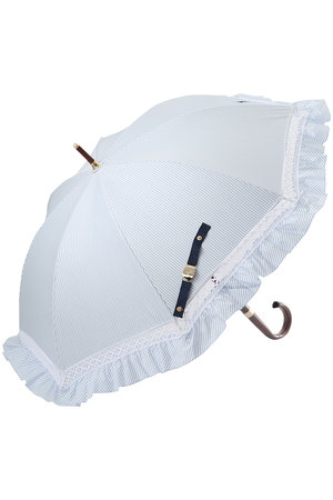 ポロ ラルフ ローレン(レイングッズ・アマガサ・ヒガサ)/POLO RALPH LAUREN(レイングッズ・雨傘・日傘)の【晴雨兼用】長傘ストライプフリル(149900/149901)