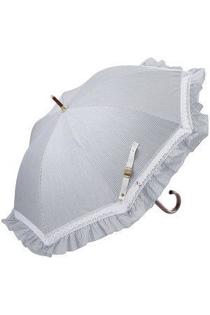 ポロ ラルフ ローレン(レイングッズ・アマガサ・ヒガサ)/POLO RALPH LAUREN(レイングッズ・雨傘・日傘)の【晴雨兼用】長傘ストライプフリル(149900/149901)