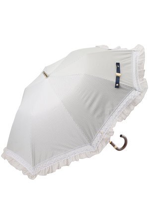 ポロ ラルフ ローレン(レイングッズ・アマガサ・ヒガサ)/POLO RALPH LAUREN(レイングッズ・雨傘・日傘)の【晴雨兼用】折畳傘ストライプフリル(149900/149901)
