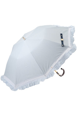 ポロ ラルフ ローレン(レイングッズ・アマガサ・ヒガサ)/POLO RALPH LAUREN(レイングッズ・雨傘・日傘)の【晴雨兼用】折畳傘ストライプフリル(149900/149901)