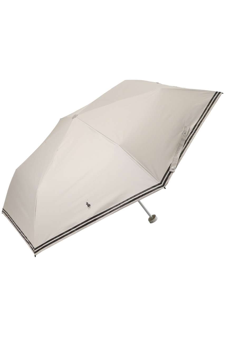 ポロ ラルフ ローレン(レイングッズ・アマガサ・ヒガサ)/POLO RALPH LAUREN(レイングッズ・雨傘・日傘)の【晴雨兼用】折畳傘PPボーダー(オフホワイト/22-119-12346-52-75)