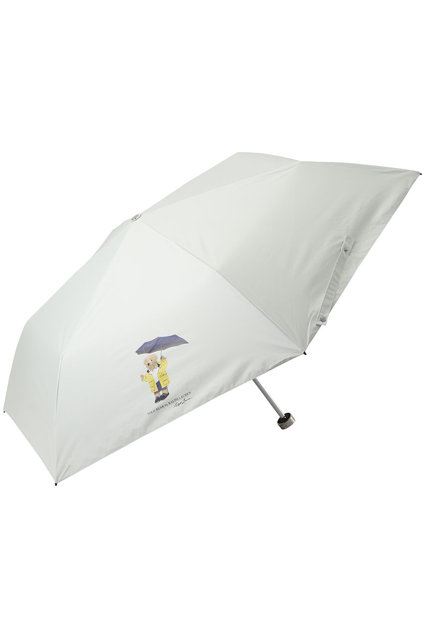 ポロ ラルフ ローレン(レイングッズ・アマガサ・ヒガサ)/POLO RALPH LAUREN(レイングッズ・雨傘・日傘)の晴雨兼用折畳傘レインベアインパクトプリント(オフホワイト/22-119-12347-52-75)