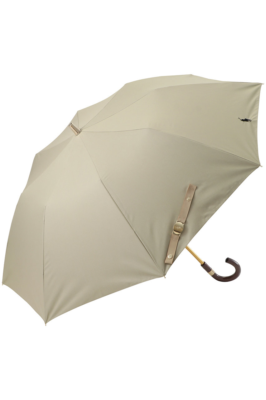 ポロ ラルフ ローレン(レイングッズ・アマガサ・ヒガサ)/POLO RALPH LAUREN(レイングッズ・雨傘・日傘)の【晴雨兼用】折畳傘PP刺繍(ブラウン/22-119-12344-51-73)