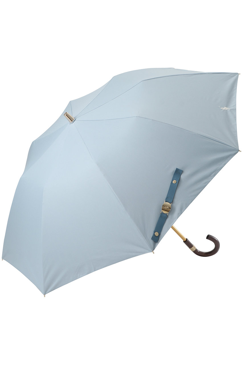 ポロ ラルフ ローレン(レイングッズ・アマガサ・ヒガサ)/POLO RALPH LAUREN(レイングッズ・雨傘・日傘)の【晴雨兼用】折畳傘PP刺繍(スカイブルー/22-119-12344-51-73)