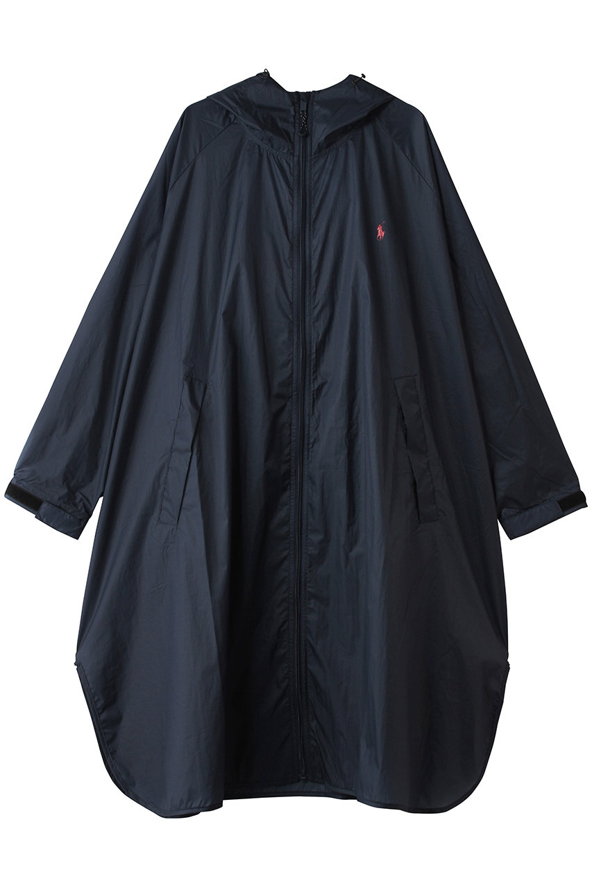 ポロ ラルフ ローレン(レイングッズ・アマガサ・ヒガサ)/POLO RALPH LAUREN(レイングッズ・雨傘・日傘)のナイロンワッシャー20D コンパクトレインコート(ネイビーブルー/23-119-13335-00-74)