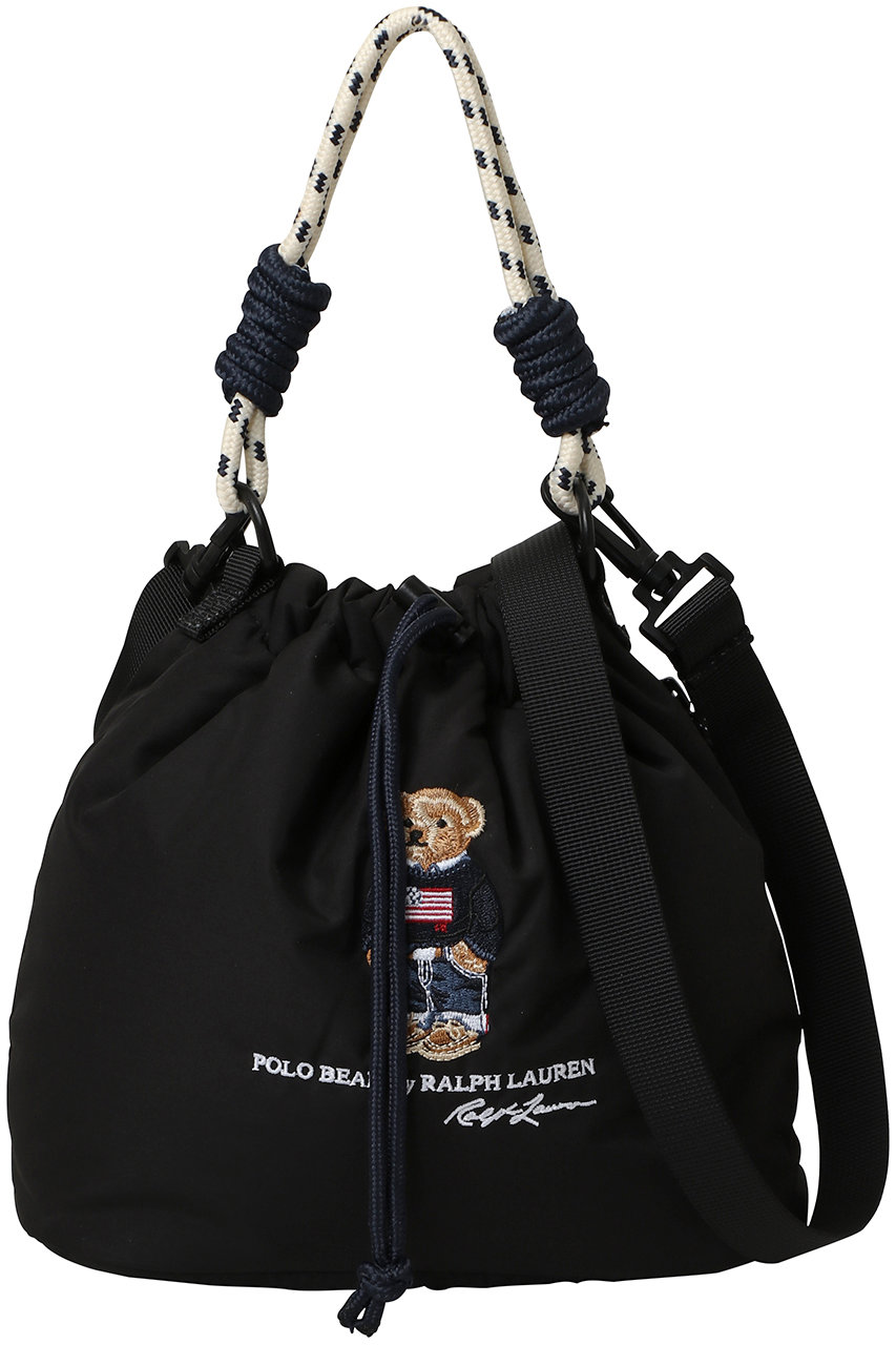 ポロ ラルフ ローレン(レイングッズ・アマガサ・ヒガサ)/POLO RALPH LAUREN(レイングッズ・雨傘・日傘)の撥水ショルダーBAGロゴ刺繍(ブラック/23-119-13339-08-83)
