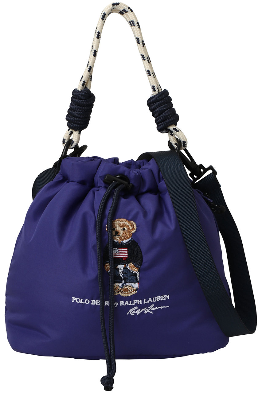 ポロ ラルフ ローレン(レイングッズ・アマガサ・ヒガサ)/POLO RALPH LAUREN(レイングッズ・雨傘・日傘)の撥水ショルダーBAGロゴ刺繍(パープル/23-119-13339-08-83)