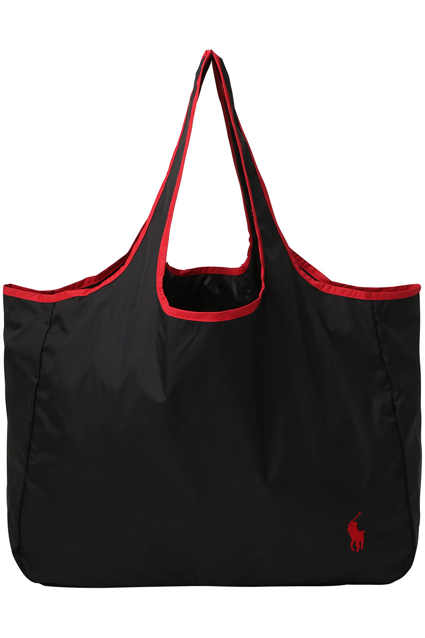 ポロ ラルフ ローレン(レイングッズ・アマガサ・ヒガサ)/POLO RALPH LAUREN(レイングッズ・雨傘・日傘)のポーチツキレインバッグ　PP刺繍(ブラック/23-119-13357-08-74)