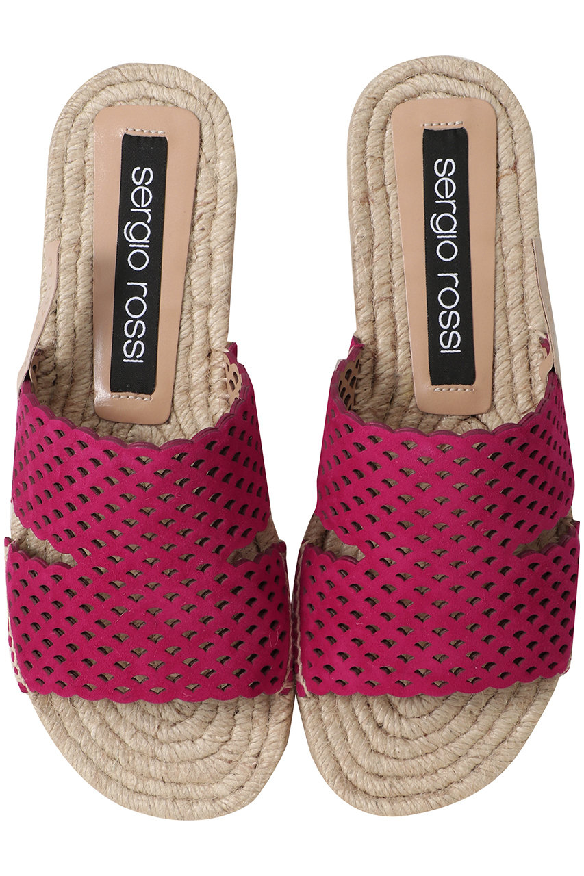 Sergio Rossi srMICRO MERMAID フラットサンダル (インディアンピンク, 37(24)) セルジオ ロッシ ELLE SHOP Sergio Rossi srMICRO MERMAID フラットサンダル (インディアンピンク, 37(24)) セルジオ ロッシ ELLE SHOP