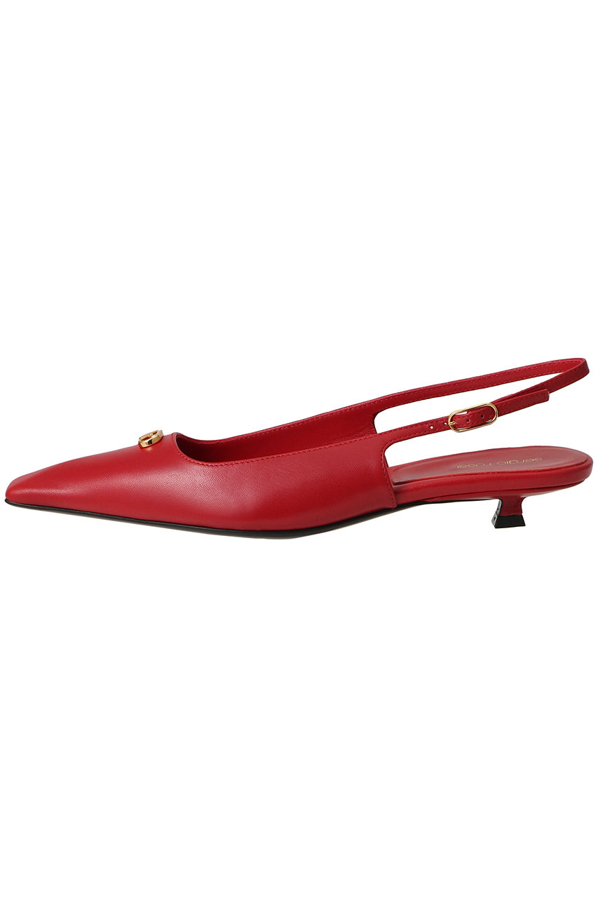 セルジオロッシ スリングバック 赤 Sergio Rossi(セルジオ ロッシ)｜SURGE スリングバック/ブラック＋